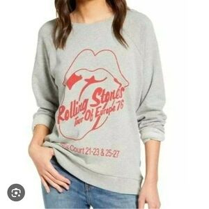 Gray Rolling Stones Tour of Europe '76 Women's Sweater